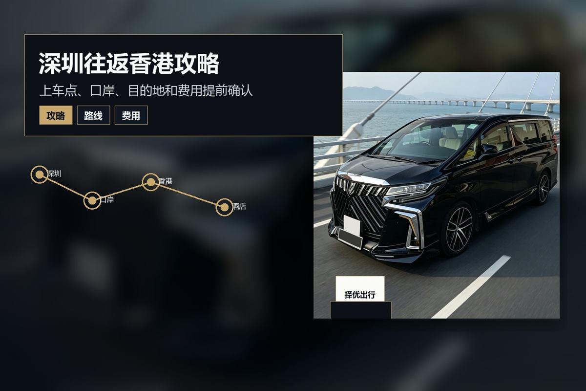 广州前往香港尖沙咀和香港岛的交通方式对比及白色丰田埃尔法跨境商务车